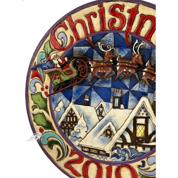 2010 Jim Shore Heartwood Creek Dash Away All Plate #4017641 Enesco Figurine - Picture 6 of 15